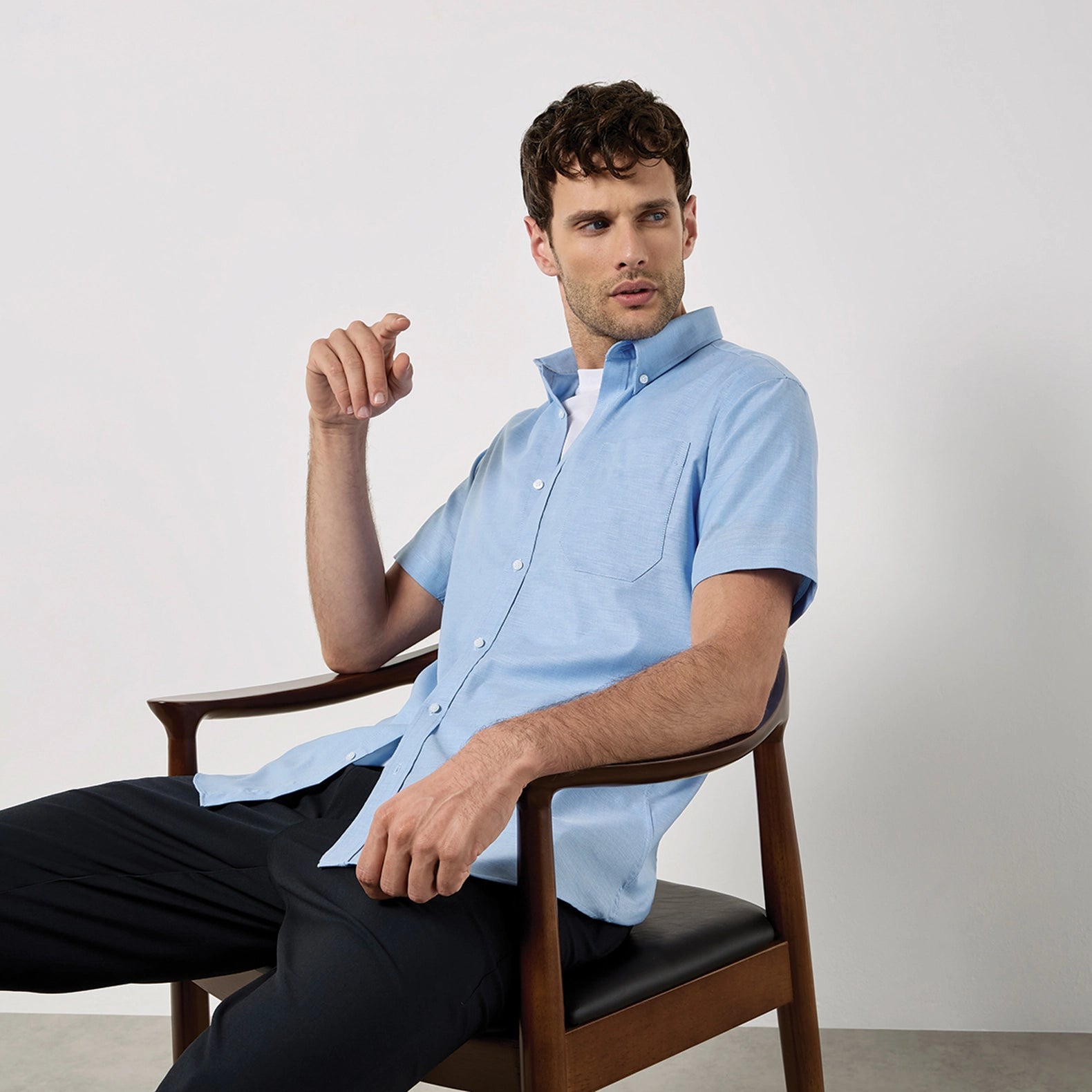 Kustom Kit Slim Fit Workwear Oxford Shirt Short Sleeve