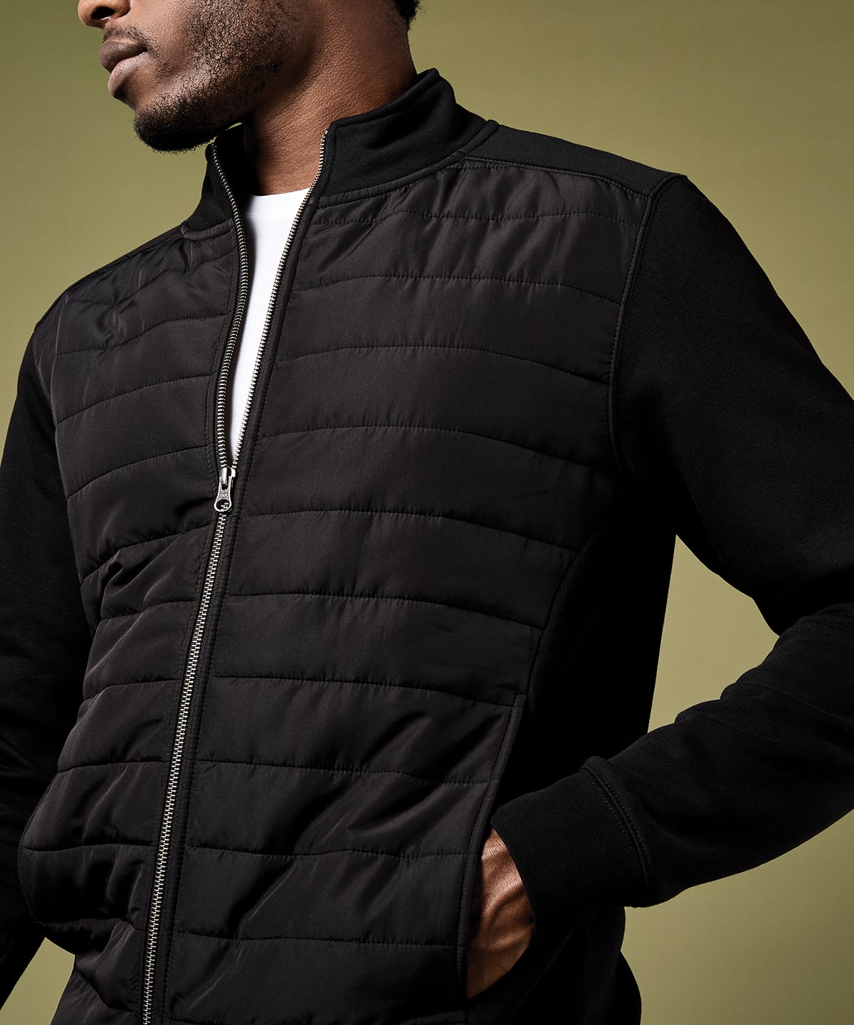 Kustom Kit KK331 Regular Fit Quilted Full-Zip Sweatshirt