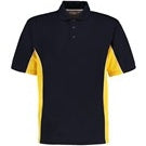 Kustom Kit Track Polo (Classic Fit) - Navy/Mid Yellow/White