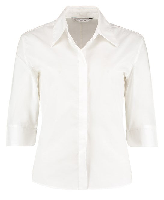 Kustom Kit Contiental ¾ Sleeve Blouse Womens