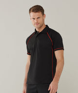 Finden & Hales Piped Performance Polo - Black/Red