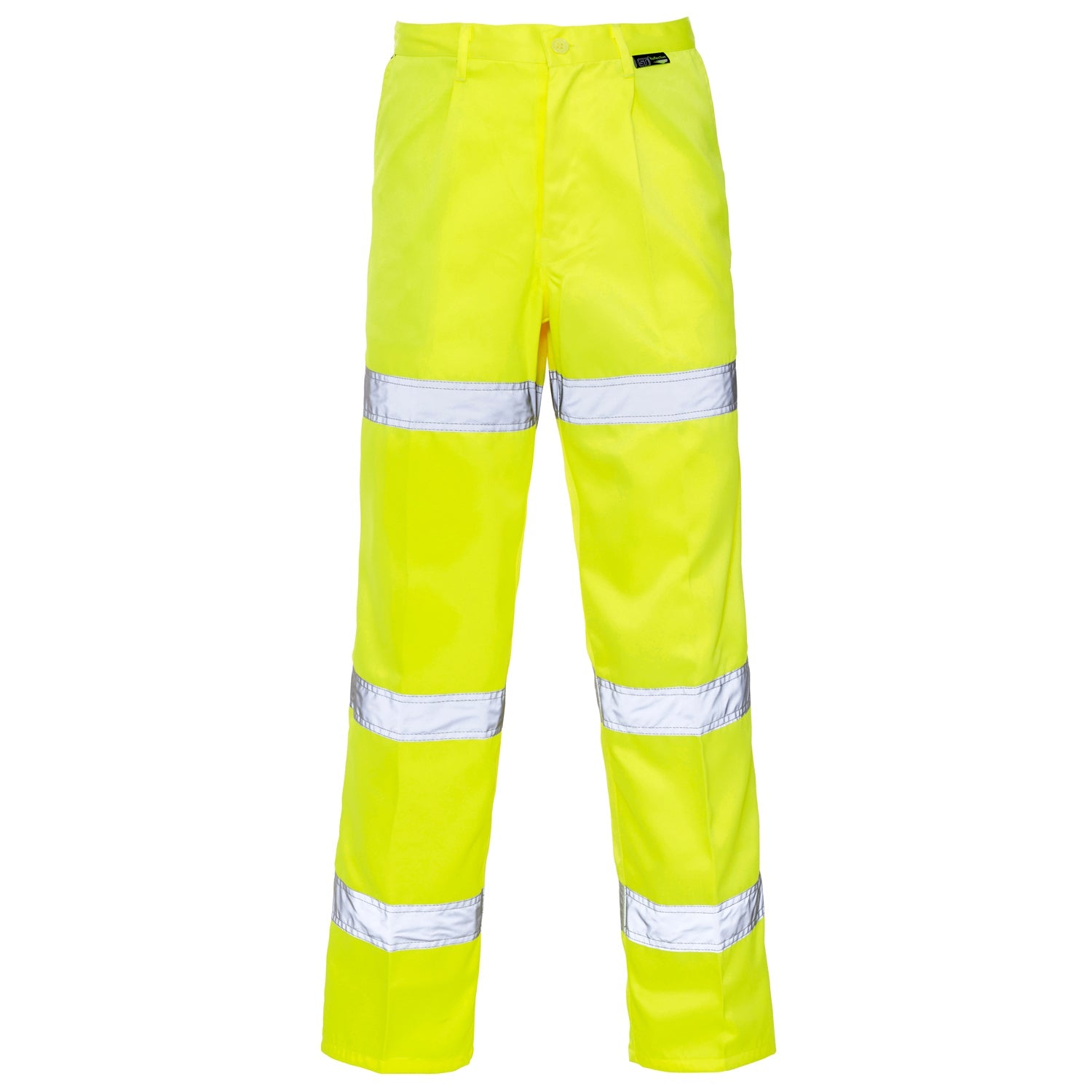 Supertouch Hi Vis Yellow 3 Band Polycotton Trousers - Regular