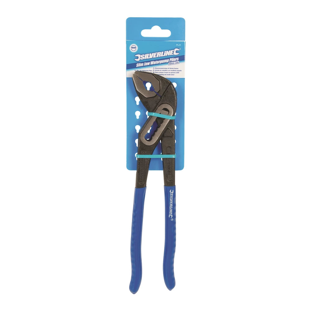 Silverline Slim Jaw Waterpump Pliers - Length 250mm/Jaw 40mm