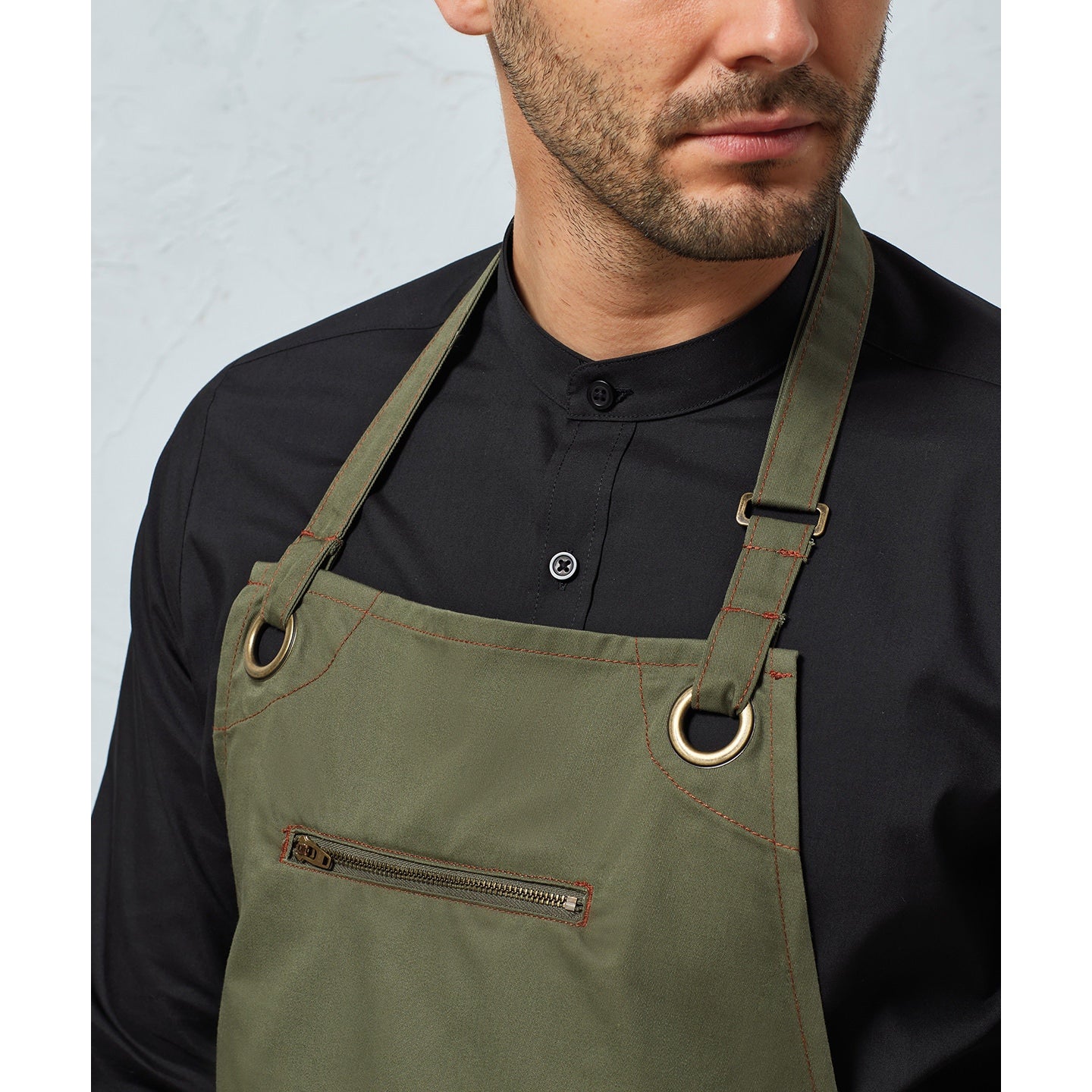 Premier Barley Contrast Stitch Bib Apron