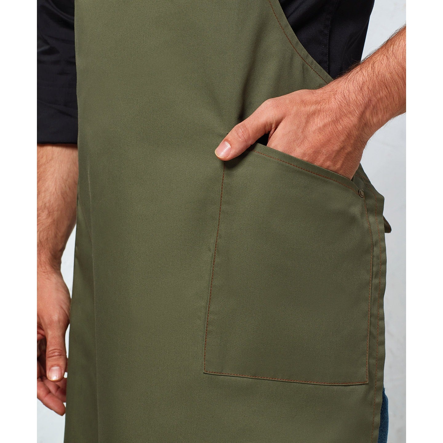 Premier Barley Contrast Stitch Bib Apron