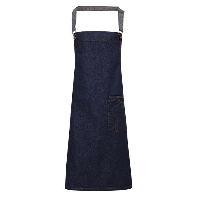 Premier District Waxed-Look Denim Bib Apron