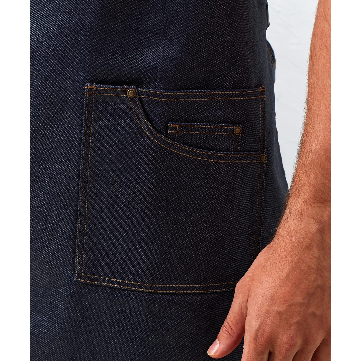 Premier District Waxed-Look Denim Bib Apron