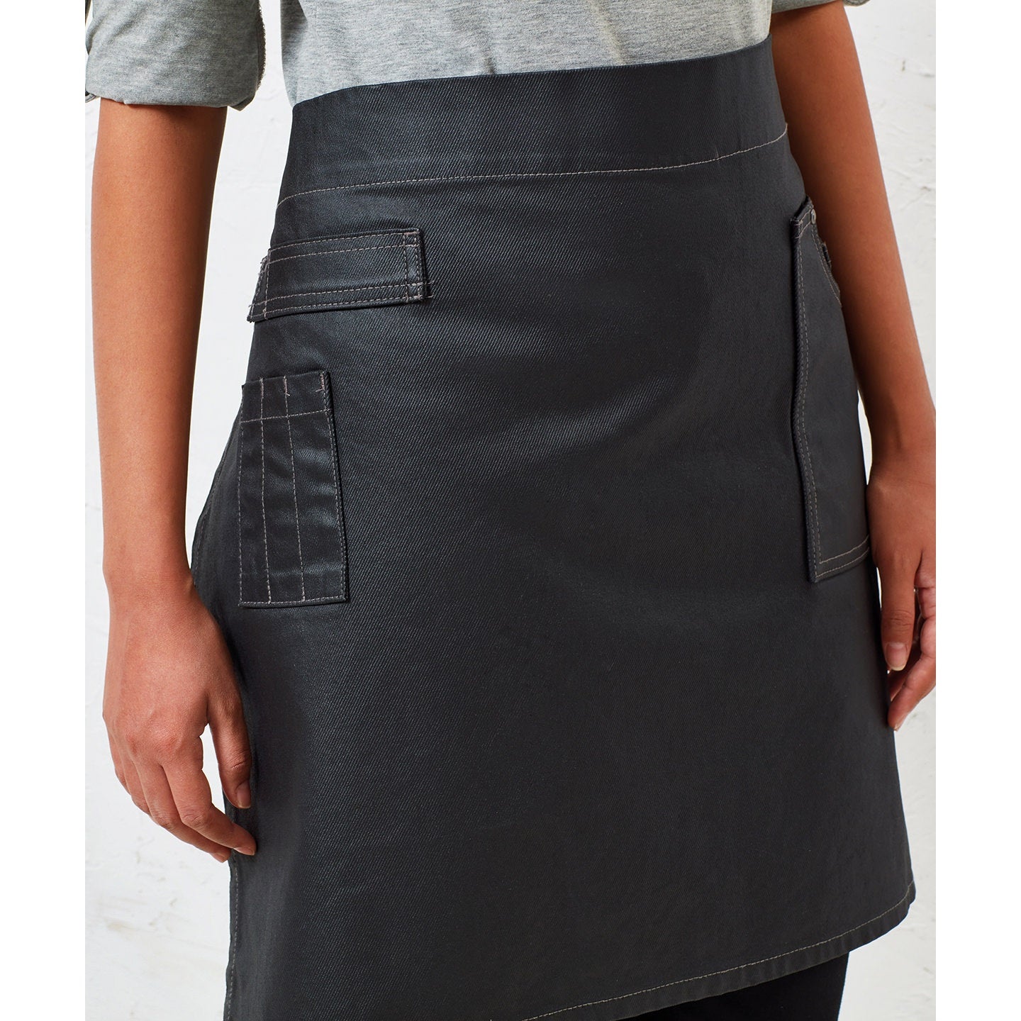 Premier Division Waxed-Look Denim Waist Apron