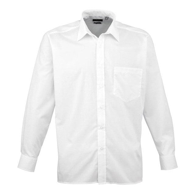 Premier Long Sleeve Poplin Shirt - White