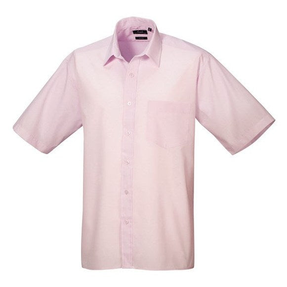 Premier Short Sleeve Poplin Shirt - Pink