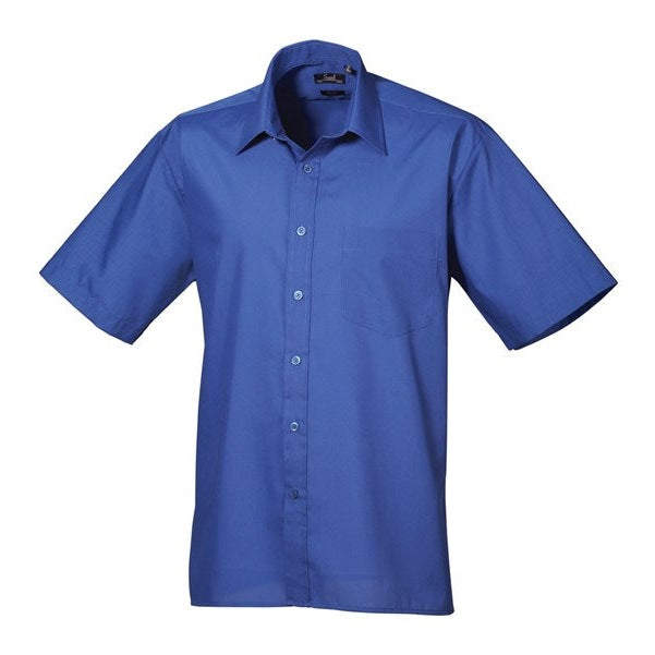 Premier Short Sleeve Poplin Shirt - Royal