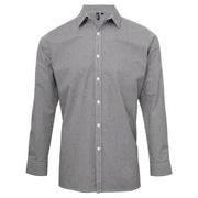 Premier Microcheck (Gingham) Long Sleeve Cotton Shirt