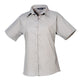Premier Women's Short Sleeve Poplin Blouse - Silver
