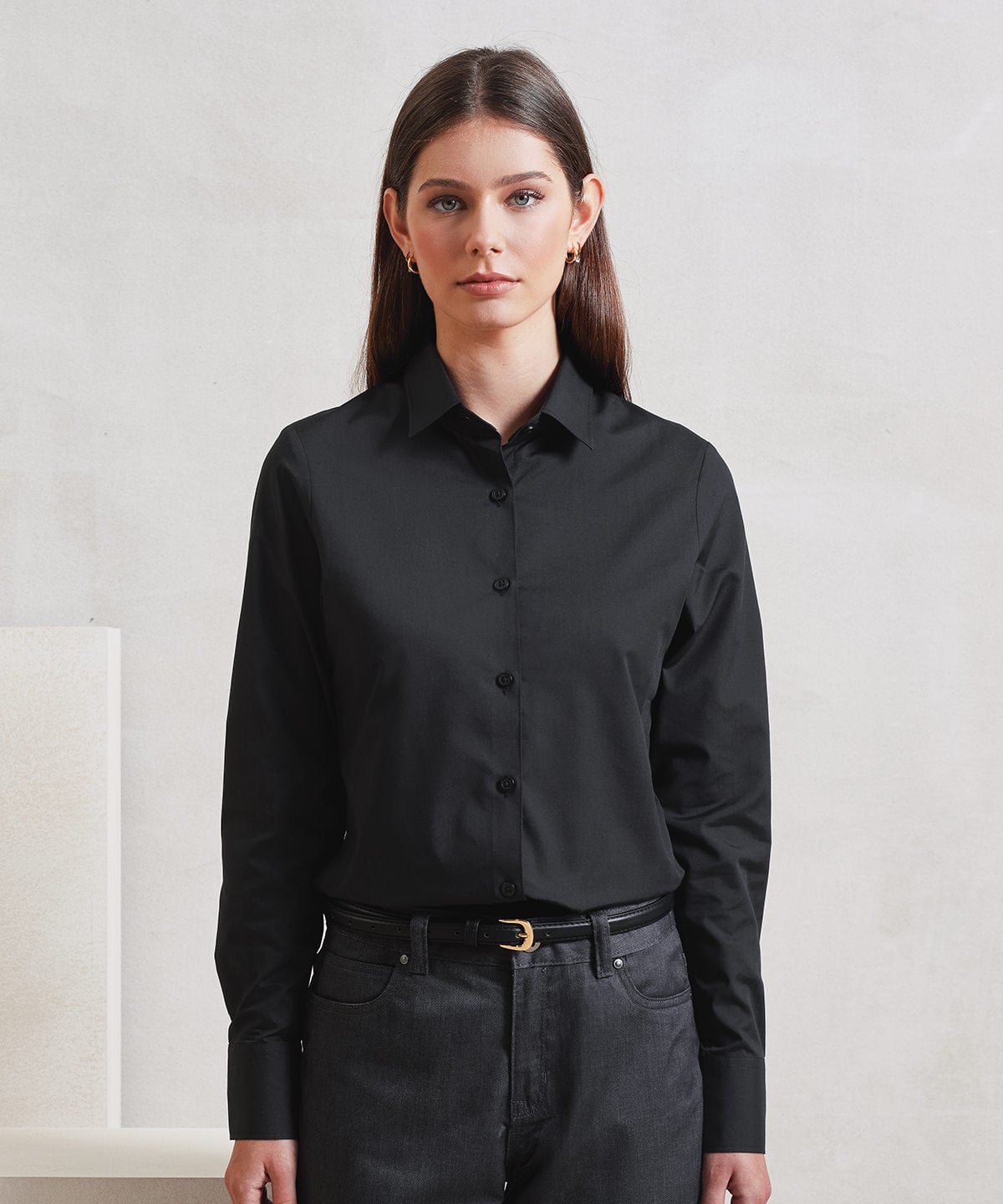 Premier PR303 Women’s Long Sleeve ‘recyclight’ Poplin Shirt