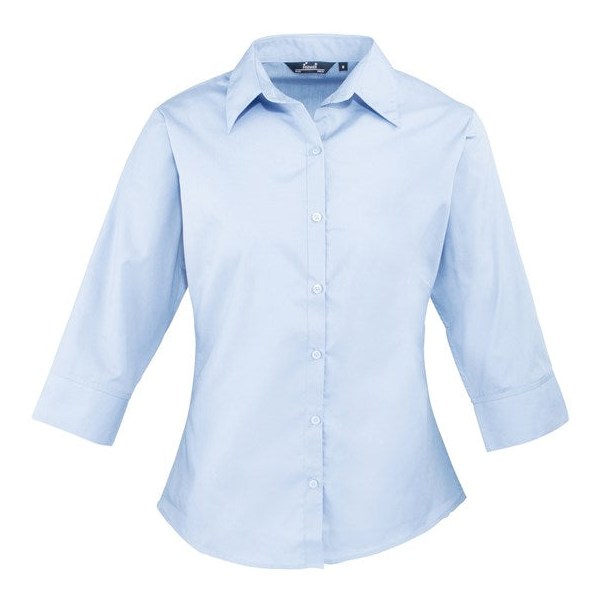 Premier Women's ¾ Sleeve Poplin Blouse
