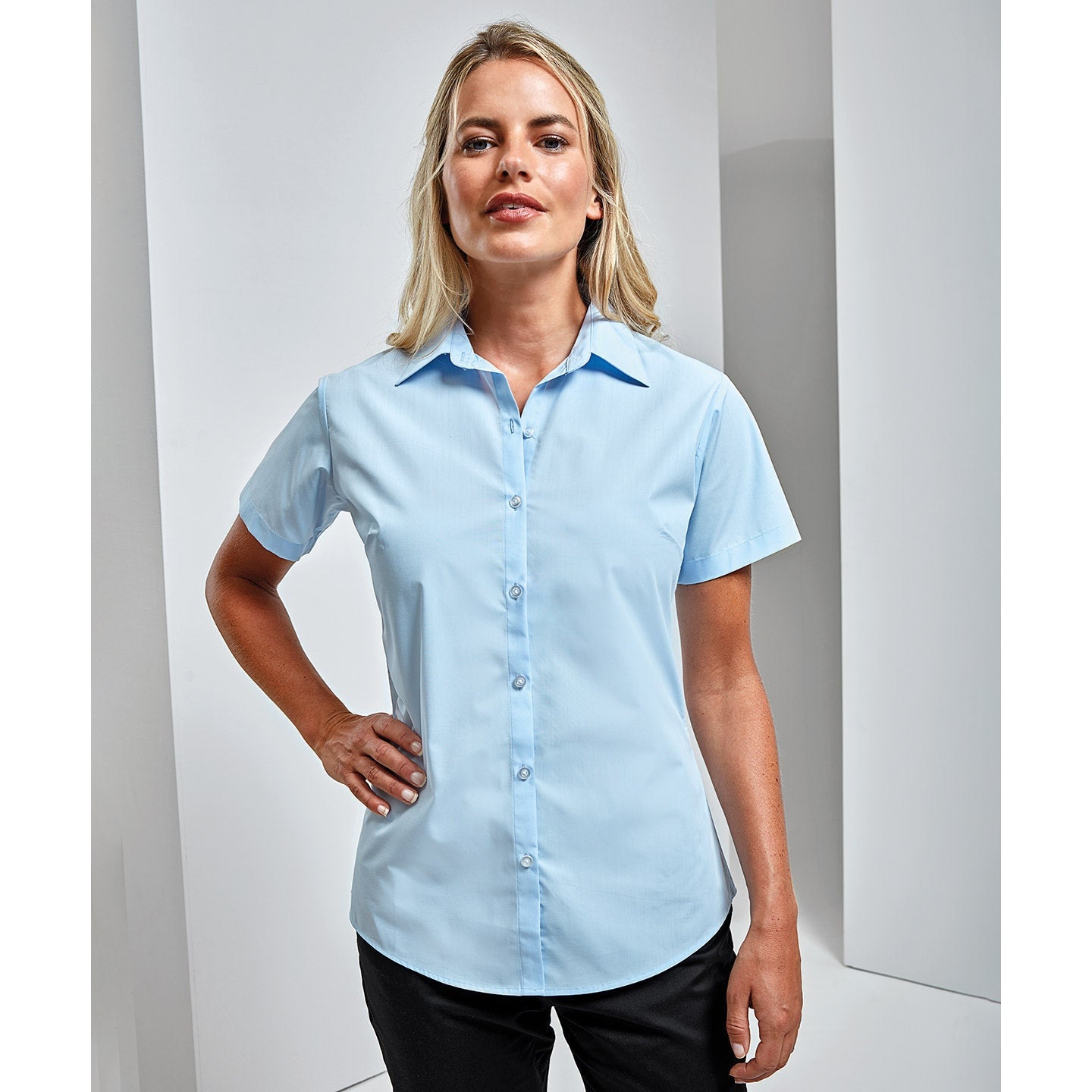 Premier Women's Supreme Poplin Short Sleeve Shirt
