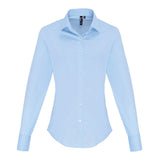 Premier Women's Stretch Fit Cotton Poplin Long Sleeve Blouse