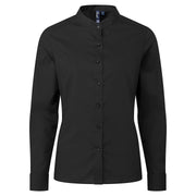 Premier Women's Banded Collar 'Grandad' Shirt