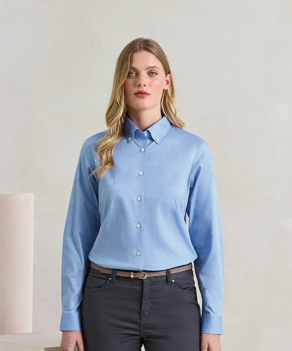Premier PR384 Women’s ‘supreme’ Oxford Long Sleeve Shirt
