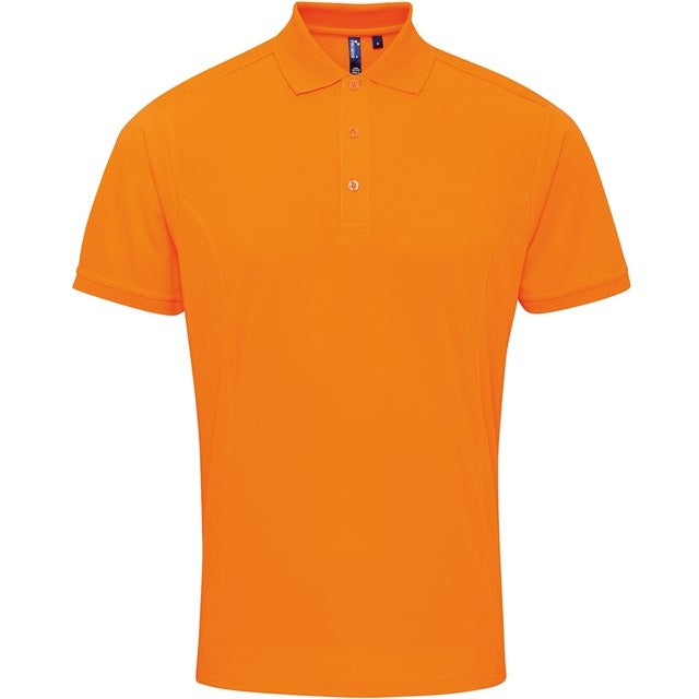 Premier Coolchecker® Piqué Polo - Neon Orange