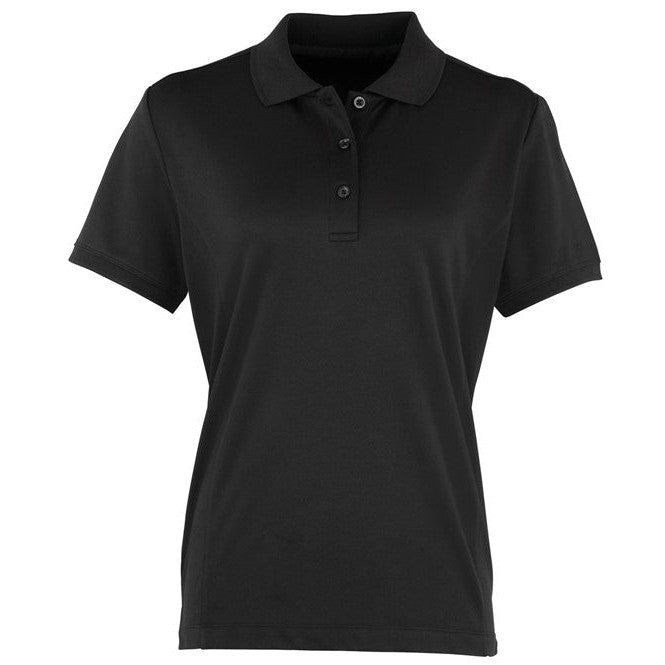Premier Women's Coolchecker® Piqué Polo - Black