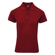 Premier Women's Coolchecker® Plus Piqué Polo - Burgundy