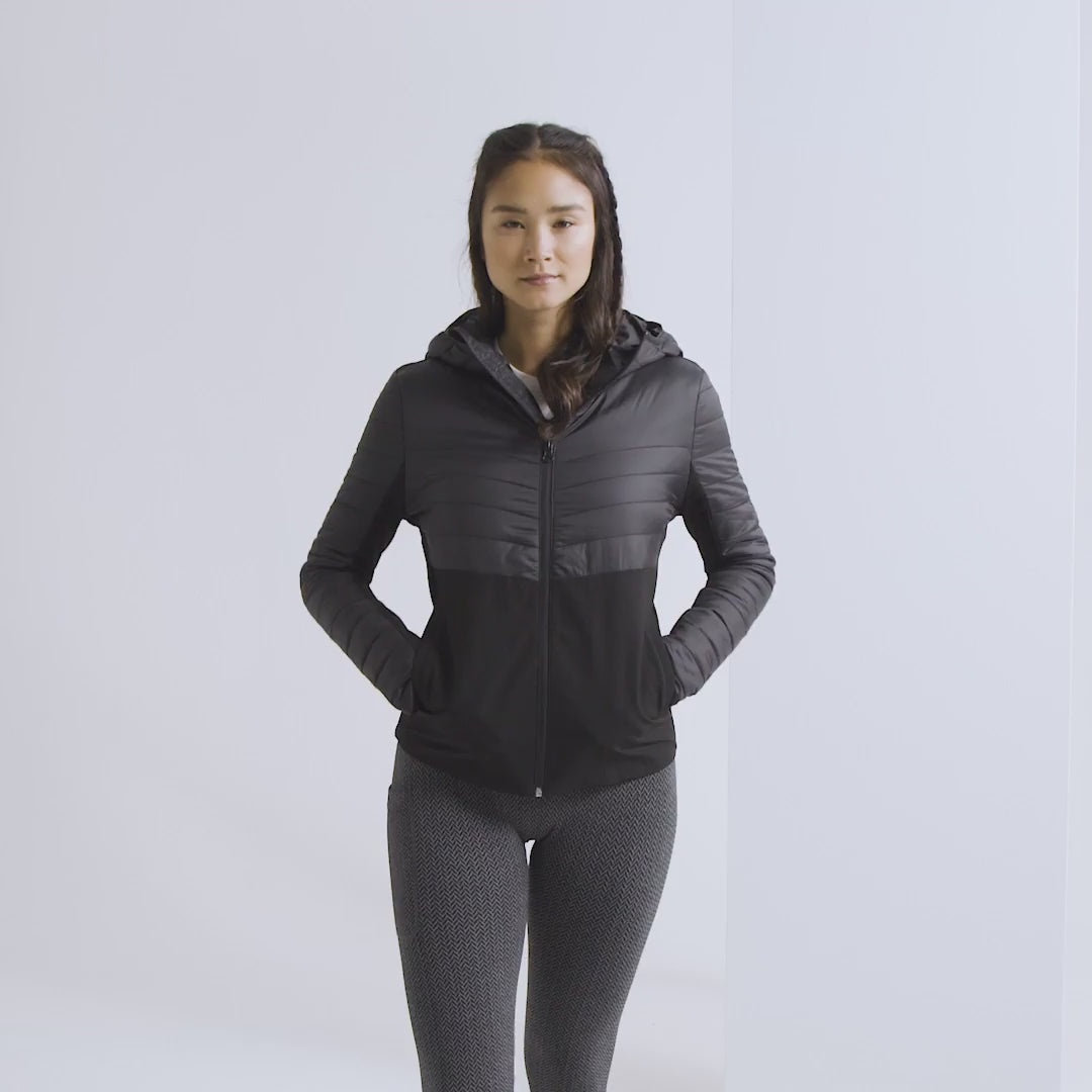 Load video: Women&#39;s TriDri® Insulated Hybrid Jacket