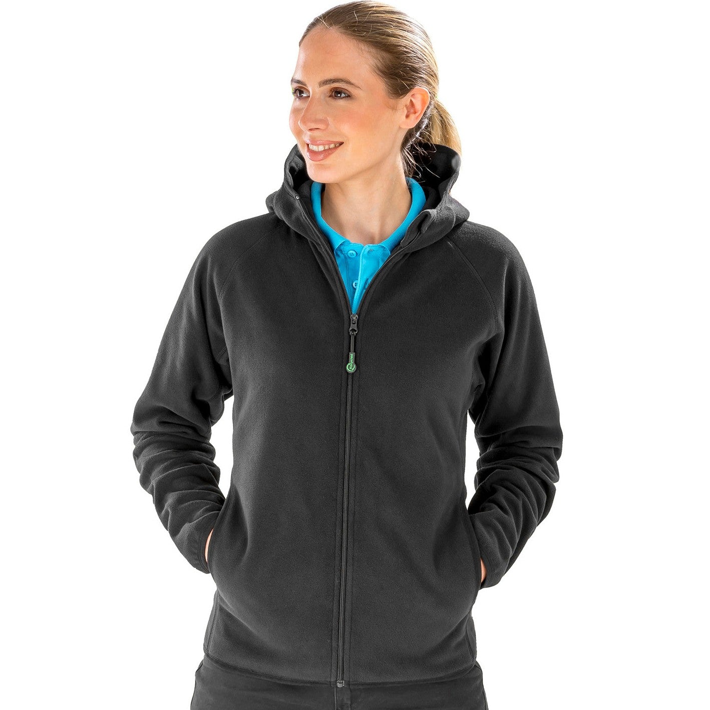 Result Genuine Recycled Recycled Hooded Microfleece Jacket