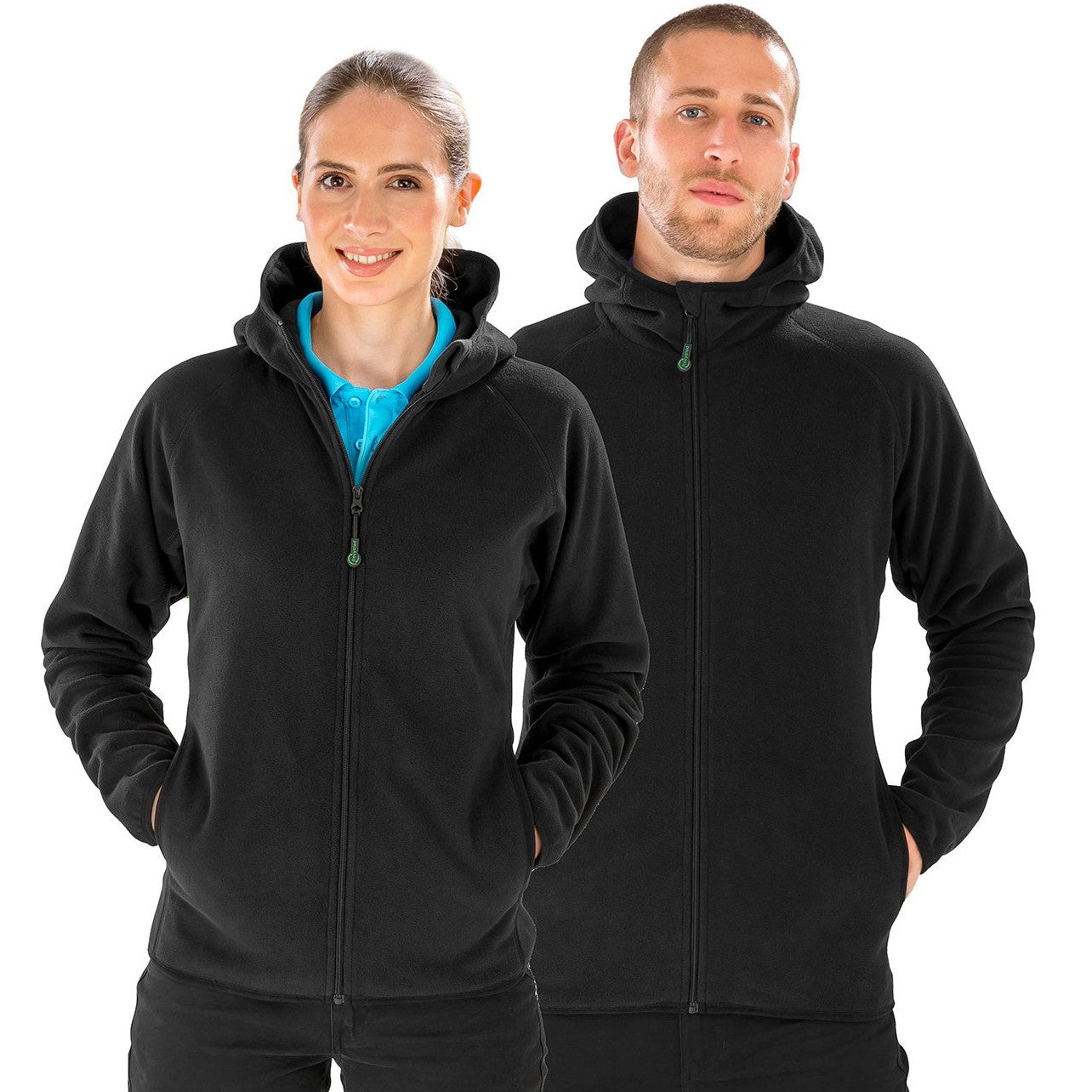 Result Genuine Recycled Recycled Hooded Microfleece Jacket