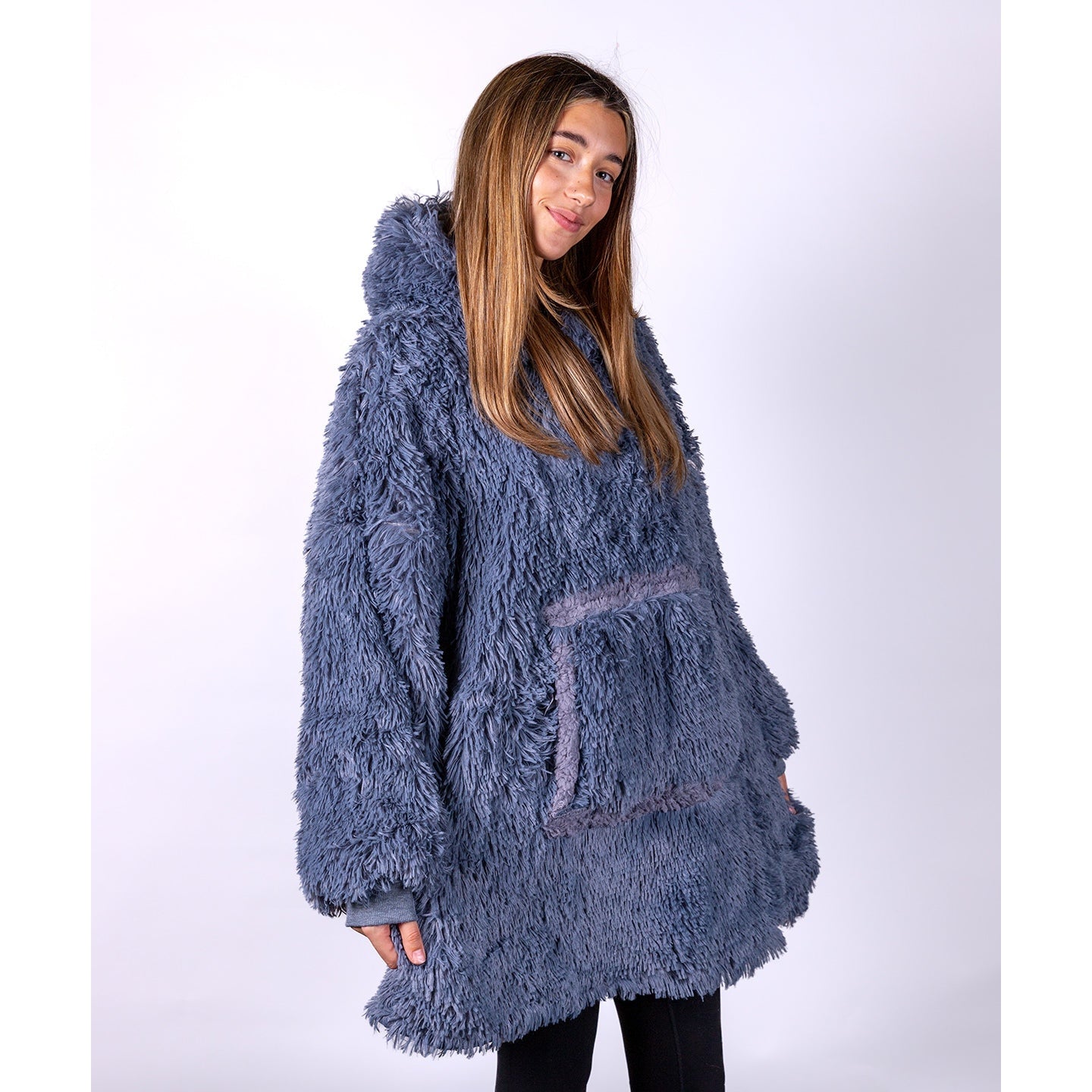 Ribbon The Ribbon Oversized Cosy Reversible Shaggy Sherpa Hoodie