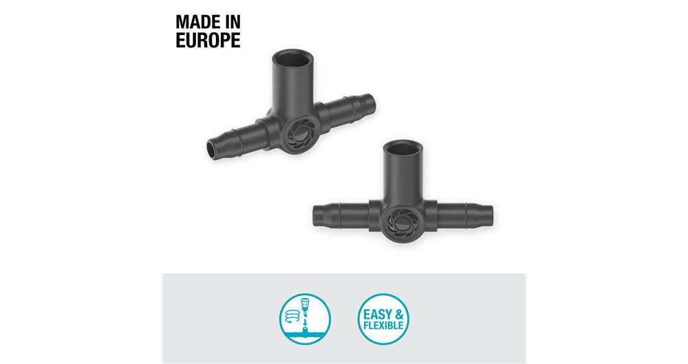 Gardena T-Joint 3/16" with Thread