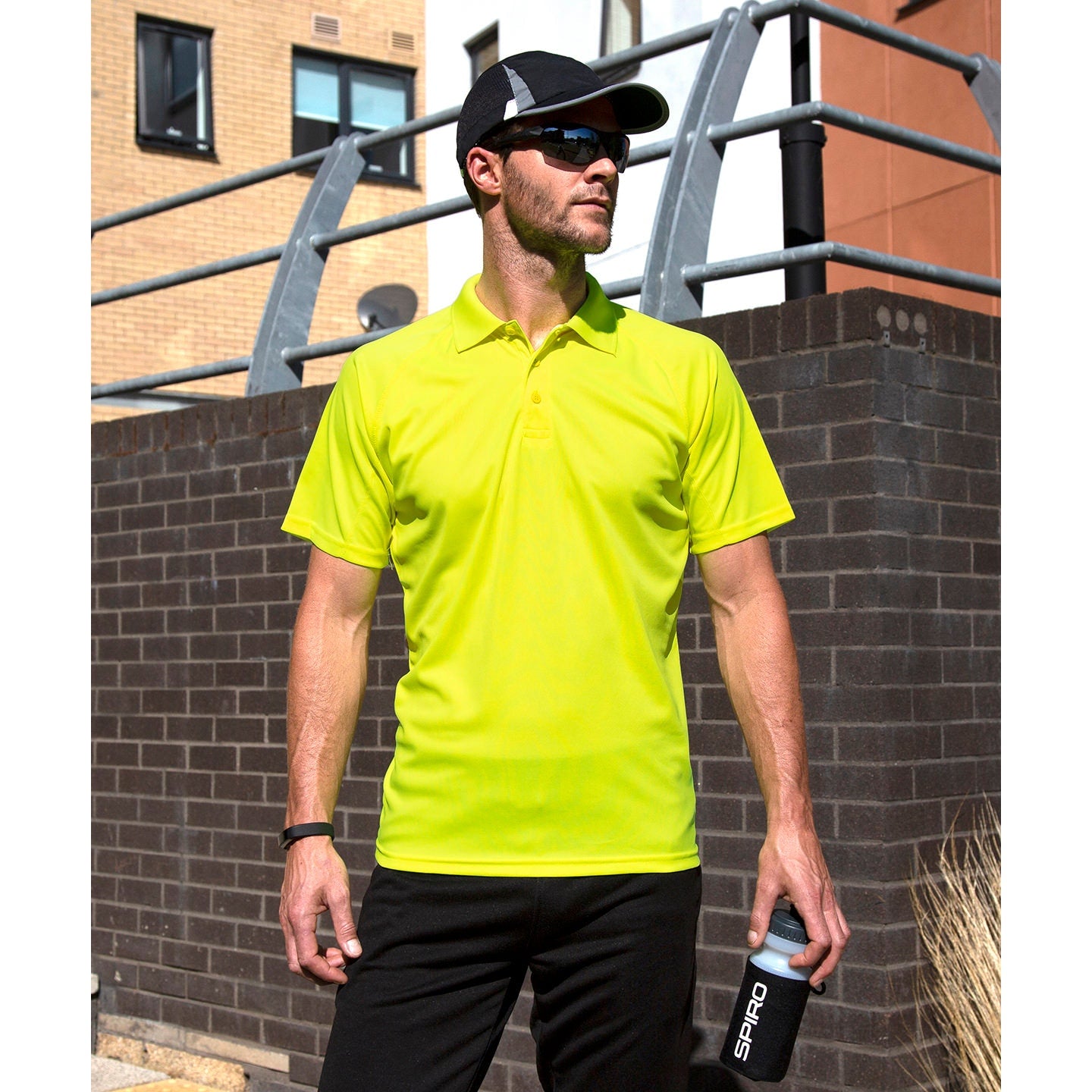 Spiro Performance Aircool Polo Shirt - Flo Yellow