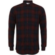 Sf Brushed Check Casual Shirt With Button-Down Collar
