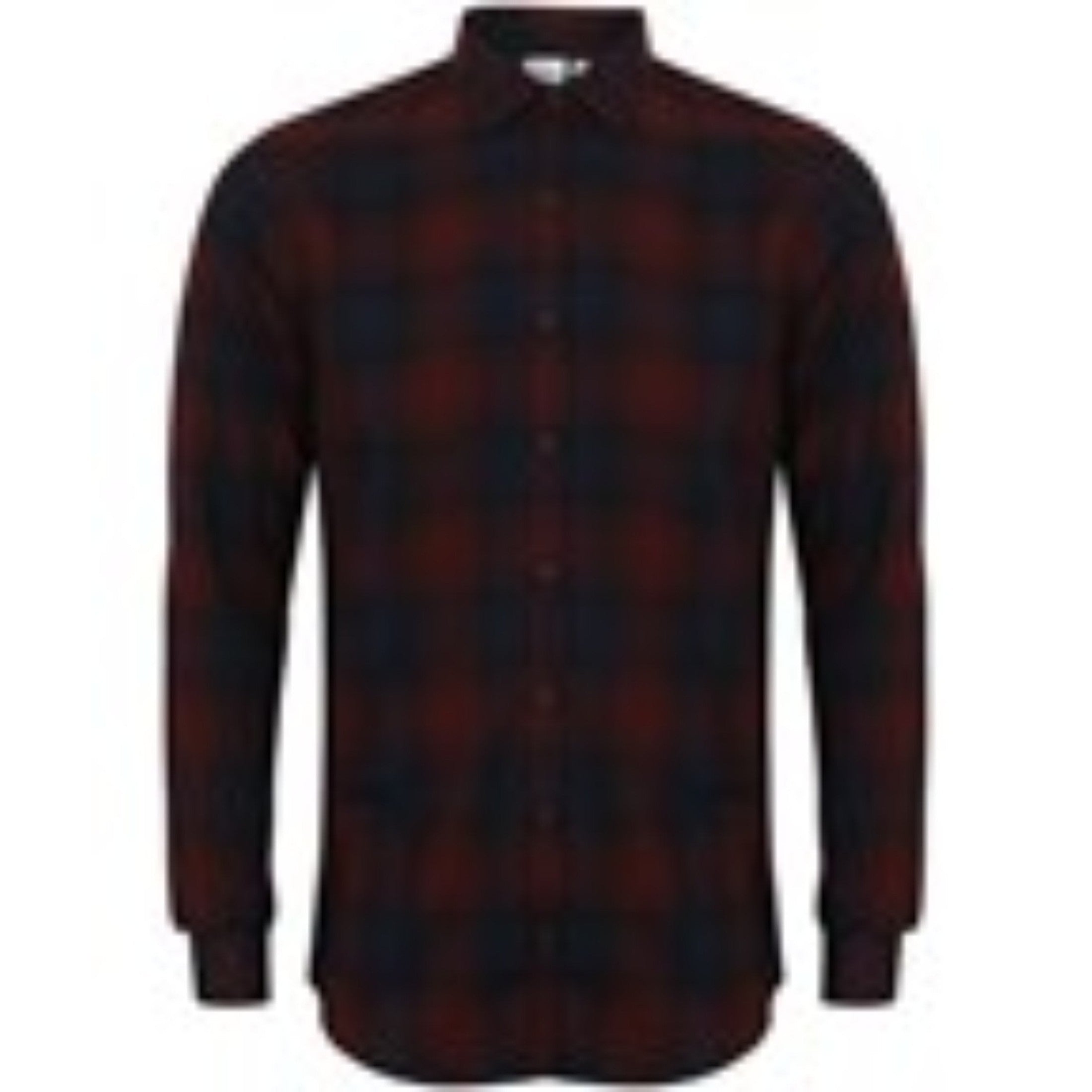 Sf Brushed Check Casual Shirt With Button-Down Collar
