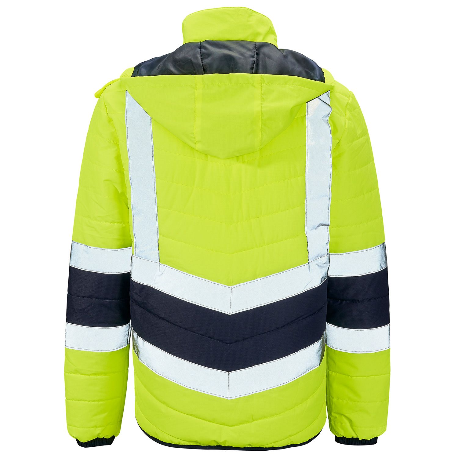 Supertouch Hi Vis Yellow 2 Tone Puffer Jacket