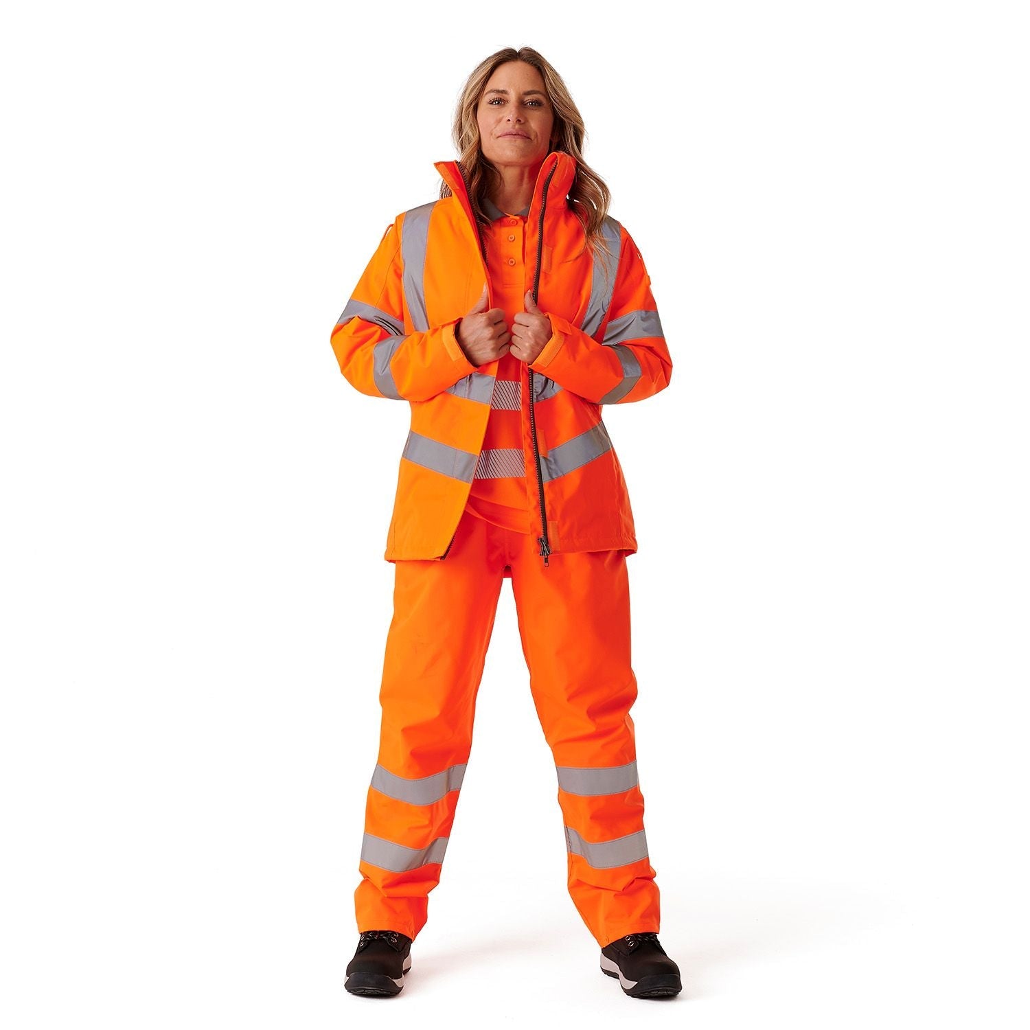 Supertouch Ladies Hi Vis Orange Kamela Padded Jacket