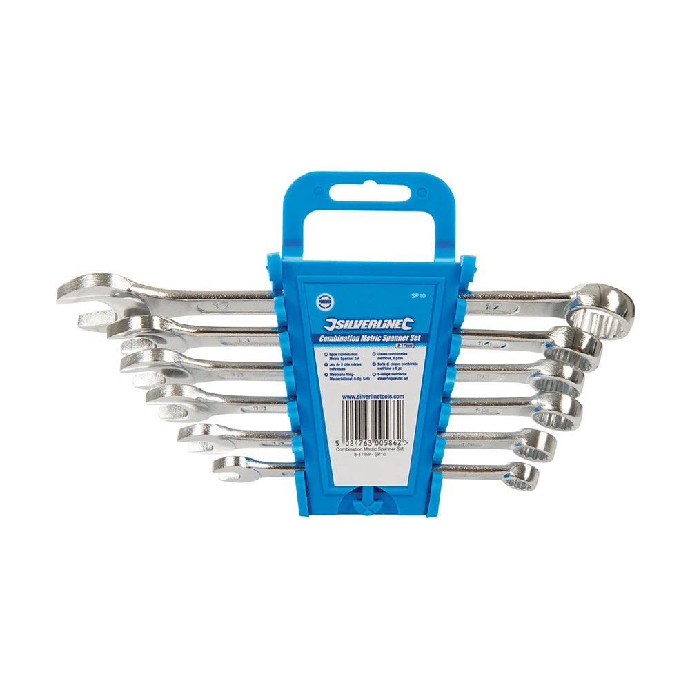Silverline Combination Spanner Set 6pce (8 - 17mm Metric)