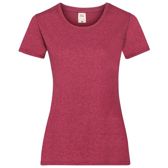 Fruit Of The Loom Women's Valueweight T - Vintage Heather Red