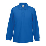 Fruit Of The Loom Kids Long Sleeve 65/35 Polo