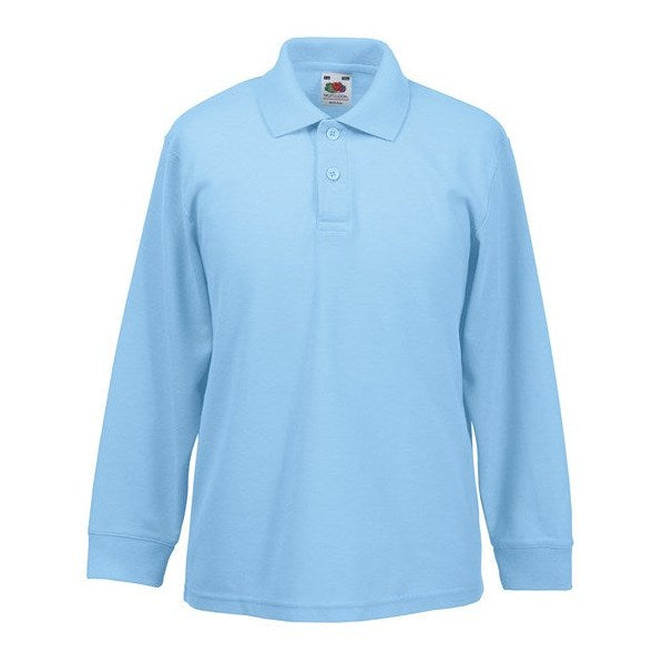 Fruit Of The Loom Kids Long Sleeve 65/35 Polo