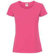 Fruit Of The Loom Women's Iconic 195 Ringspun Premium T-Shirt - Fuchsia