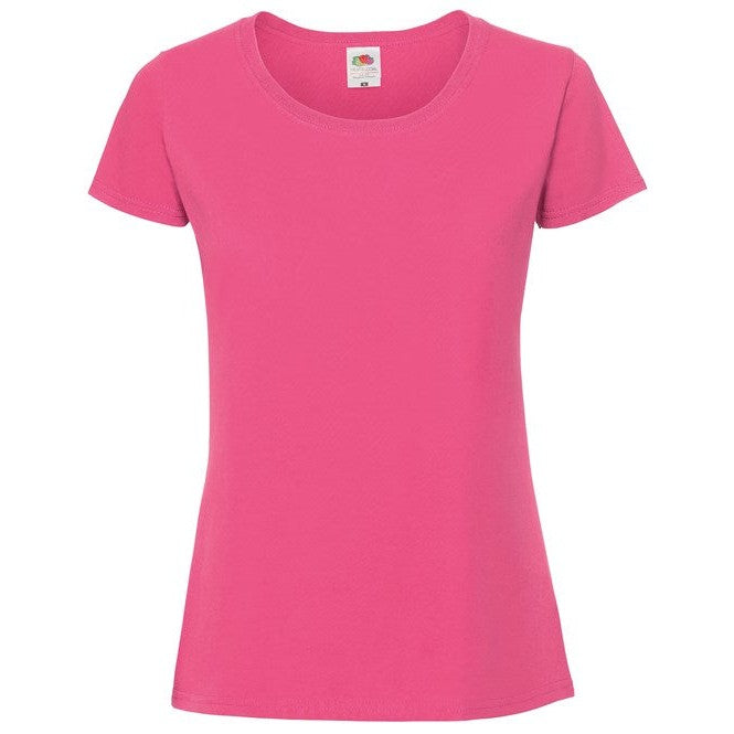 Fruit Of The Loom Women's Iconic 195 Ringspun Premium T-Shirt - Fuchsia