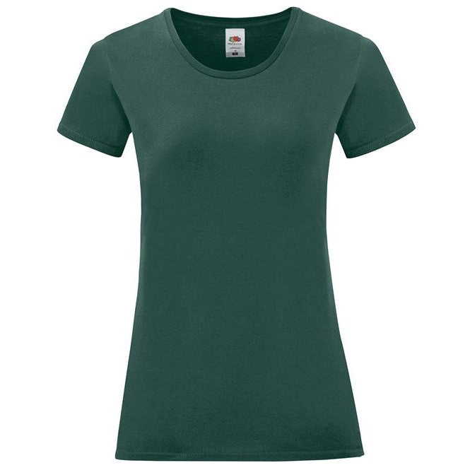 Fruit Of The Loom Women's Iconic T - Forest Green