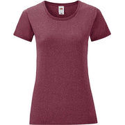 Fruit Of The Loom Women's Iconic T - Heather Burgundy