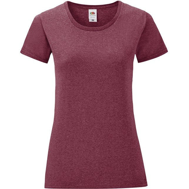 Fruit Of The Loom Women's Iconic T - Heather Burgundy