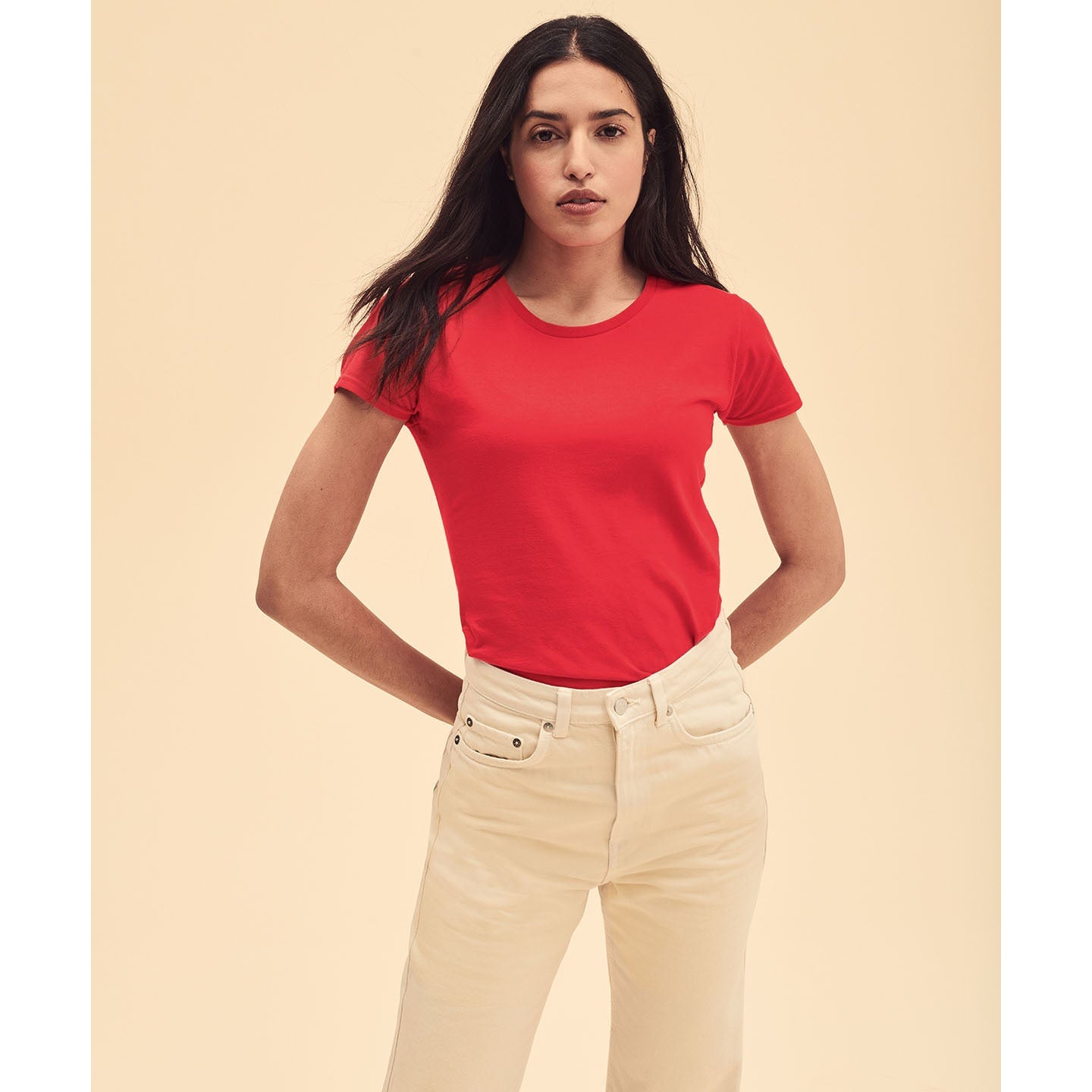 Fruit Of The Loom Women's Iconic T - Powder Rose