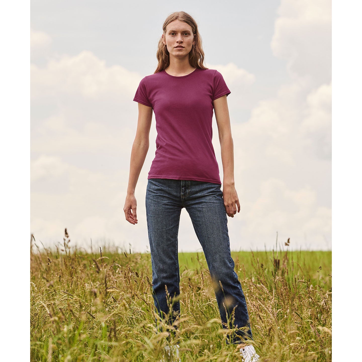 Fruit Of The Loom Women's Iconic T - Heather Burgundy