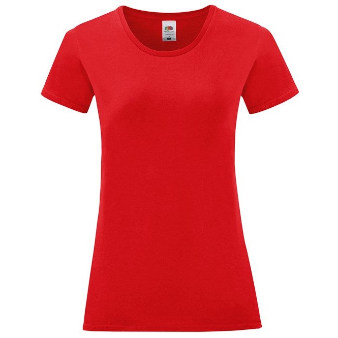 Fruit Of The Loom Women's Iconic T - Red