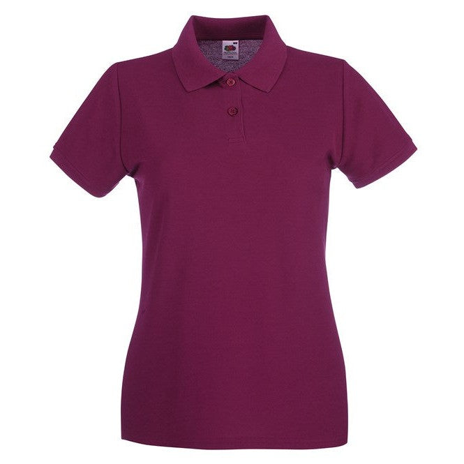 Fruit Of The Loom Women's Premium Polo - Burgundy