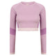 Tombo Women's Seamless Panelled Long Sleeve Crop Top